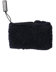 Black Wool Knitted Sweatbands Men Wristband