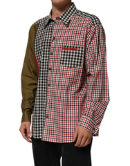 Multicolor Cotton Collared Checkered Shirt