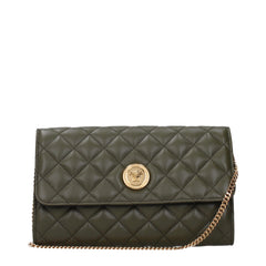 Versace Green Leather Clutch Bag
