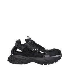 Black Leather Athletic Sneakers