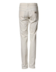 White Cotton Skinny Denim Trouser Men Jeans