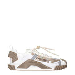 White Fabric Athletic Sneakers