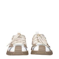 White Fabric Athletic Sneakers