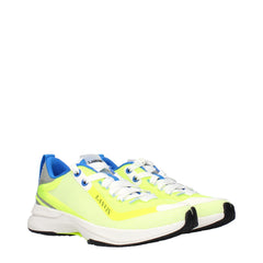 Yellow Fabric Athletic Sneakers