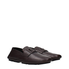 Brown Leather Slip-On Loafers