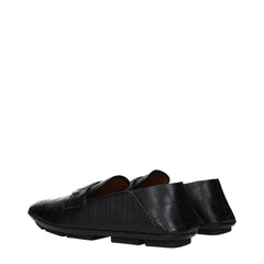 Black Leather Slip-On Loafers