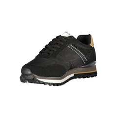Black Polyester Sneaker
