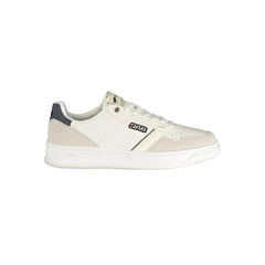 White Polyester Men's Sneaker