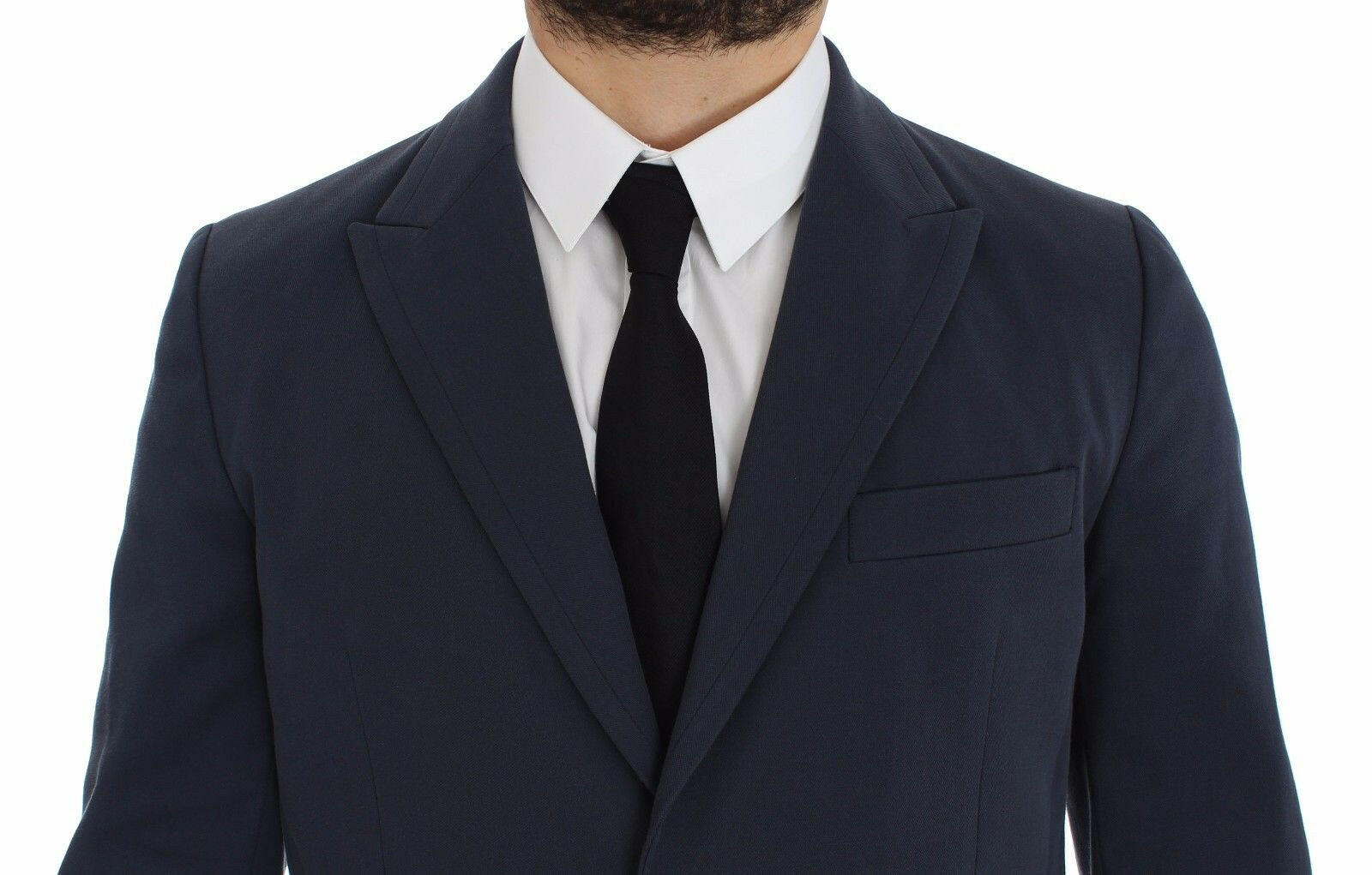 Dolce & Gabbana Blue Cotton Stretch Casual Blazer -   -  Dolce & Gabbana.