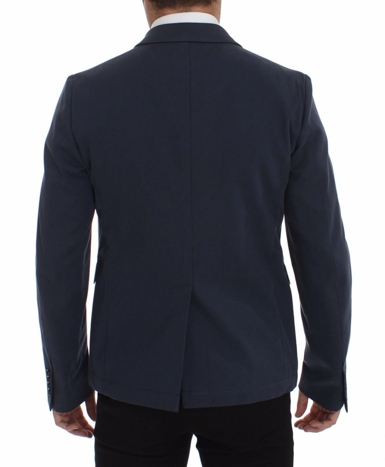 Dolce & Gabbana Blue Cotton Stretch Casual Blazer -   -  Dolce & Gabbana.