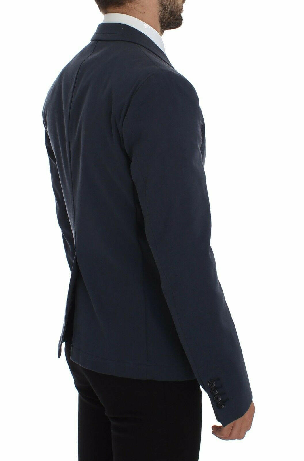 Dolce & Gabbana Blue Cotton Stretch Casual Blazer -   -  Dolce & Gabbana.