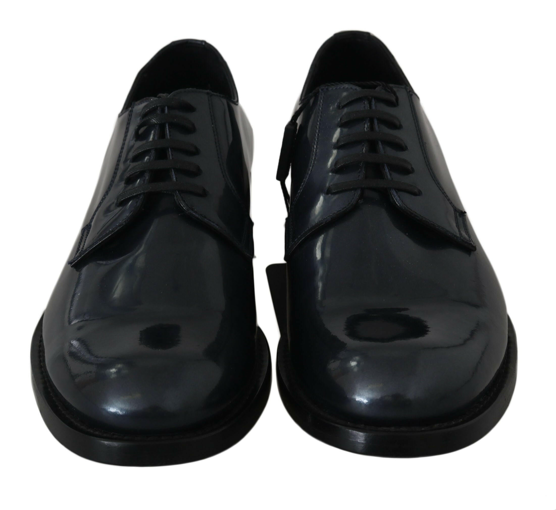 Dolce & Gabbana Blue Leather Derby Dress Formal Shoes -   -  Dolce & Gabbana.