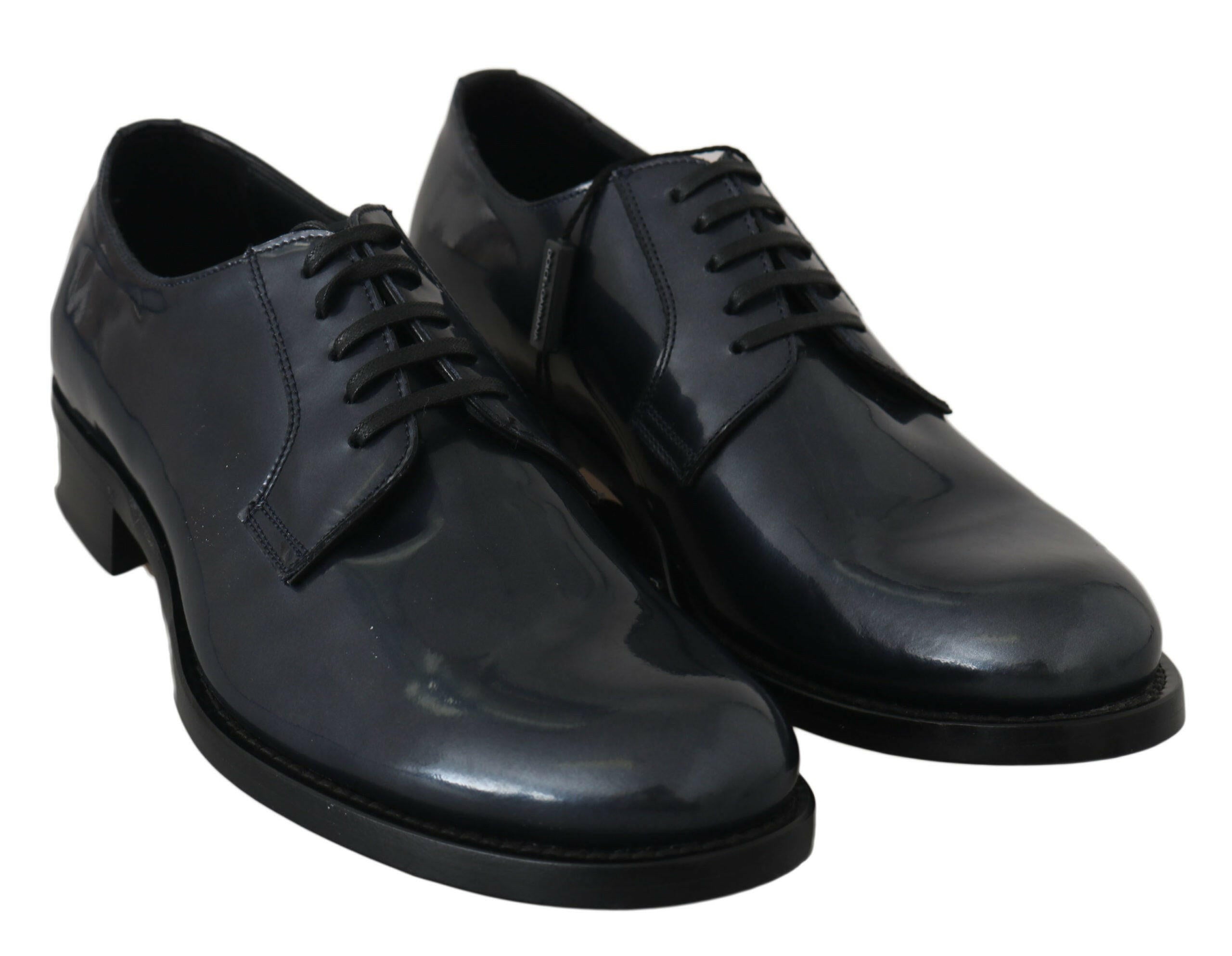 Dolce & Gabbana Blue Leather Derby Dress Formal Shoes -   -  Dolce & Gabbana.