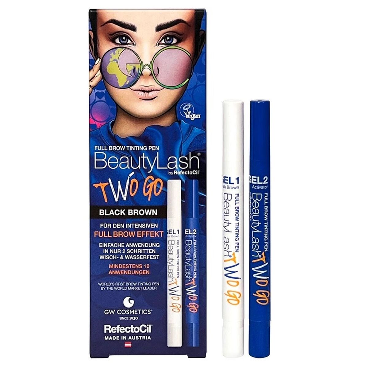 Eyelash Dye RefectoCil BeautyLash Two Go Black Brown 2 Pieces -  Beauty, Make-up -  RefectoCil.