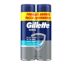 Shaving Gel Gillette SERIES 200 ml 2 Units -  Beauty, Shaving and hair removal -  Gillette.