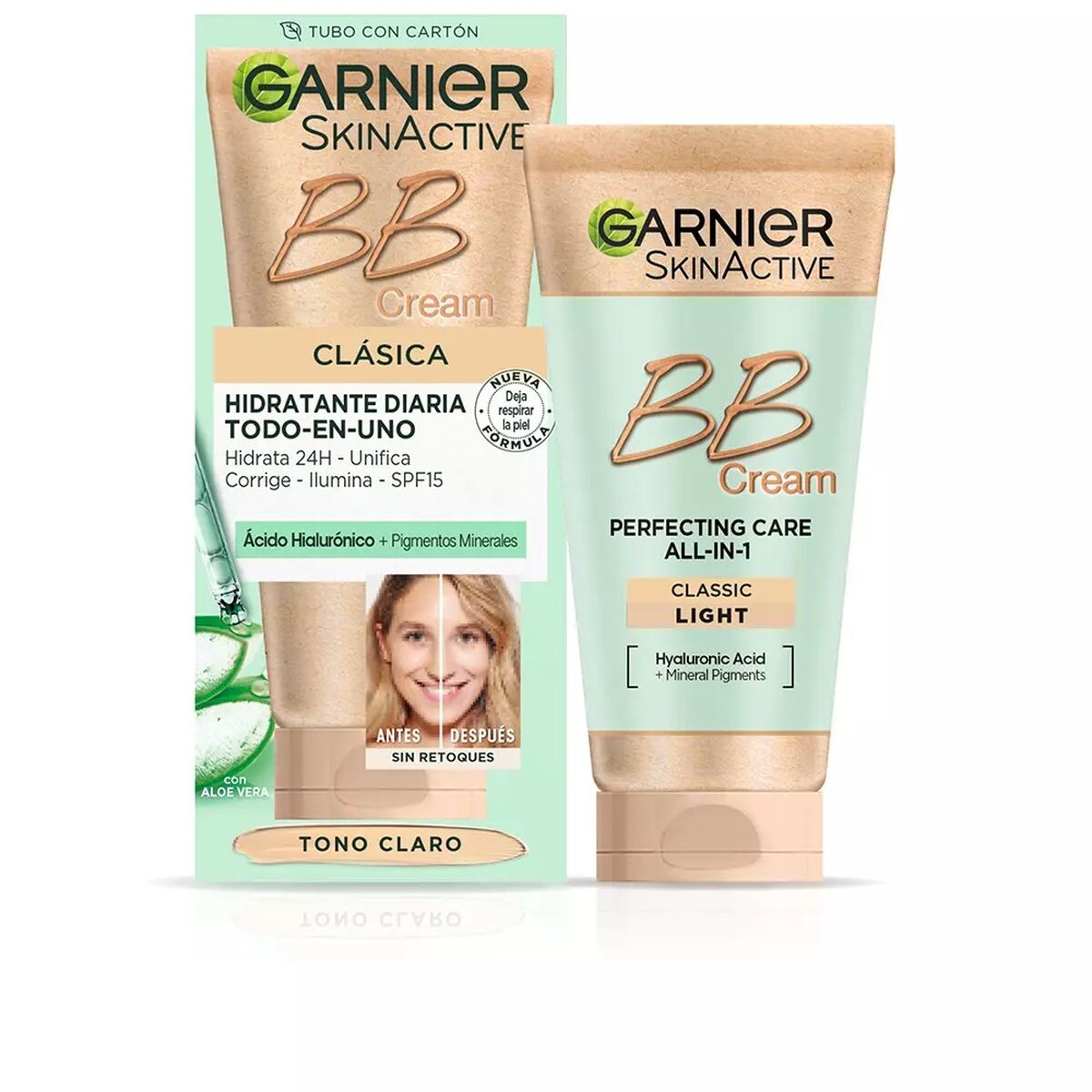 Hydrating Cream with Colour Garnier Skin Naturals Spf 15 Clear (50 ml) -  Beauty, Make-up -  Garnier.