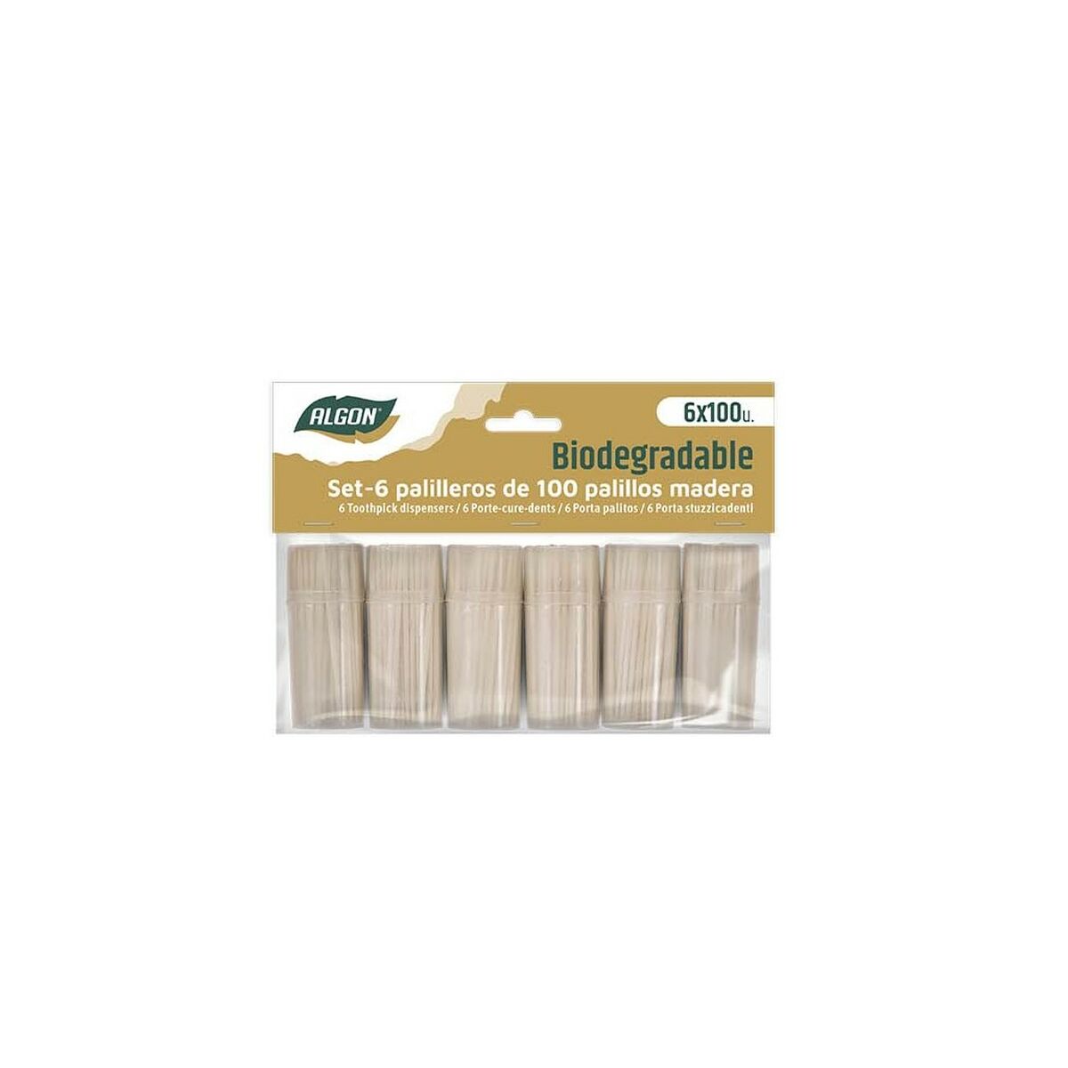 Tooth Picks Algon Wood 600 Pieces (18 Units) -  Health and personal care, Oral care -  Algon.