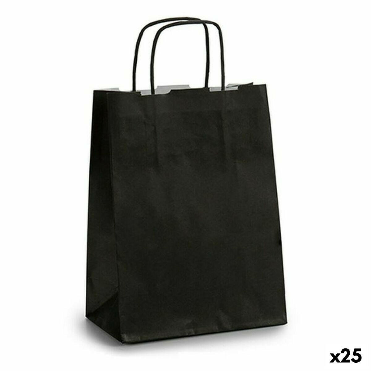 Paper Bag Pincello 18242 Black 18 x 8 x 31 cm (25 Units) -  Office and stationery, Envelopes and postal supplies -  Pincello.