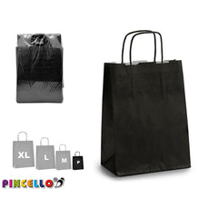 Paper Bag Pincello 18242 Black 18 x 8 x 31 cm (25 Units) -  Office and stationery, Envelopes and postal supplies -  Pincello.