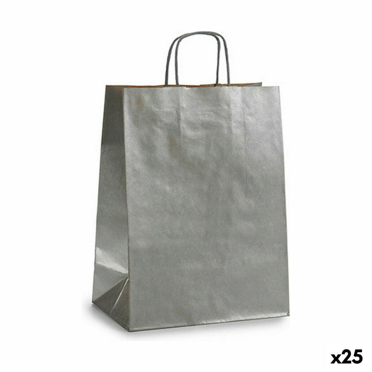 Paper Bag Pincello 24311 Silver 24 x 12 x 40 cm (25 Units) -  Office and stationery, Envelopes and postal supplies -  Pincello.
