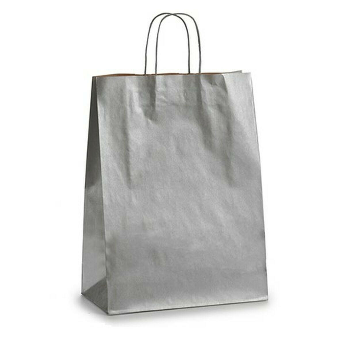 Paper Bag Pincello 32411 Silver 12 x 52 x 32 cm 32 X 12 X 50 cm (25 Units) -  Office and stationery, Envelopes and postal supplies -  Pincello.