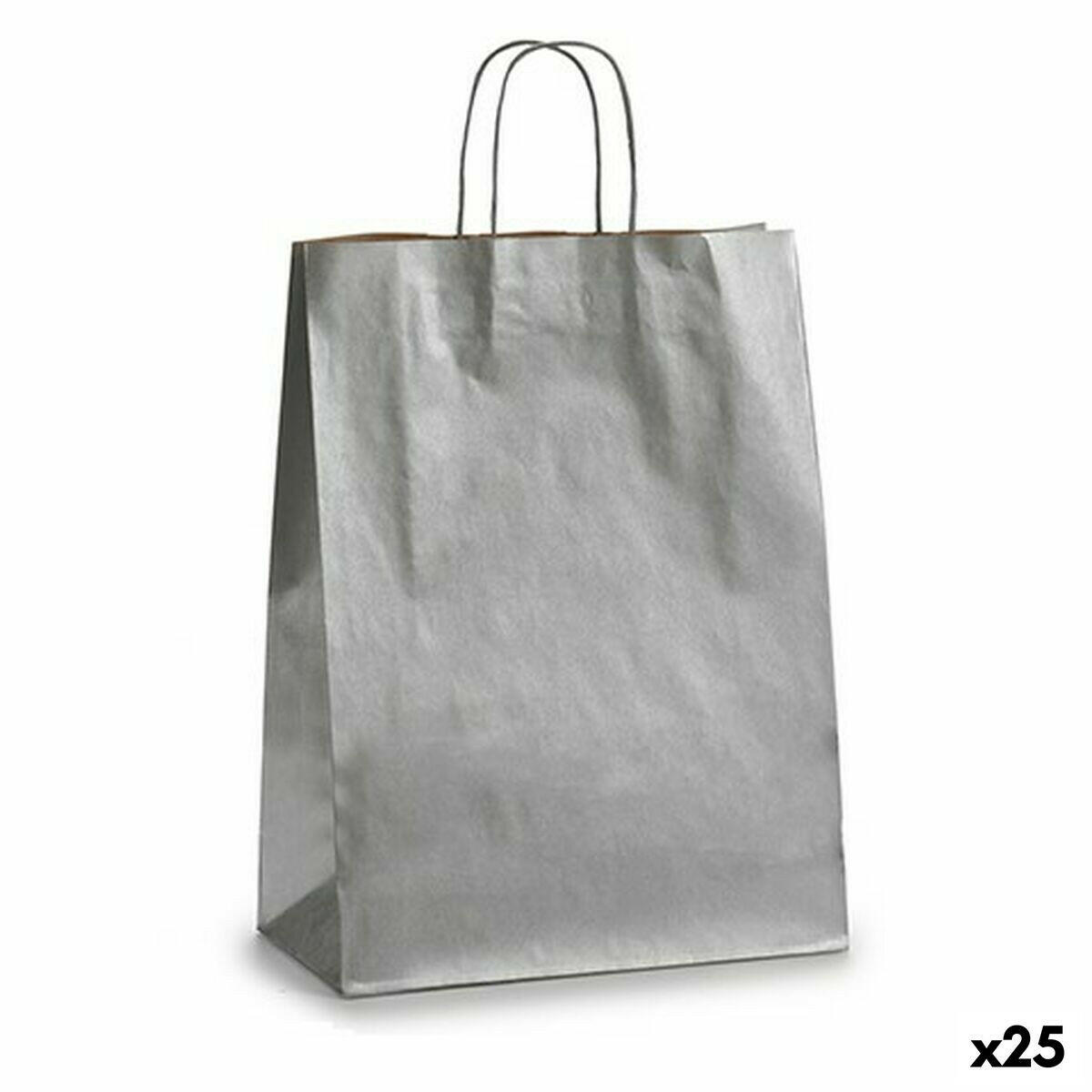 Paper Bag Pincello 32411 Silver 12 x 52 x 32 cm 32 X 12 X 50 cm (25 Units) -  Office and stationery, Envelopes and postal supplies -  Pincello.