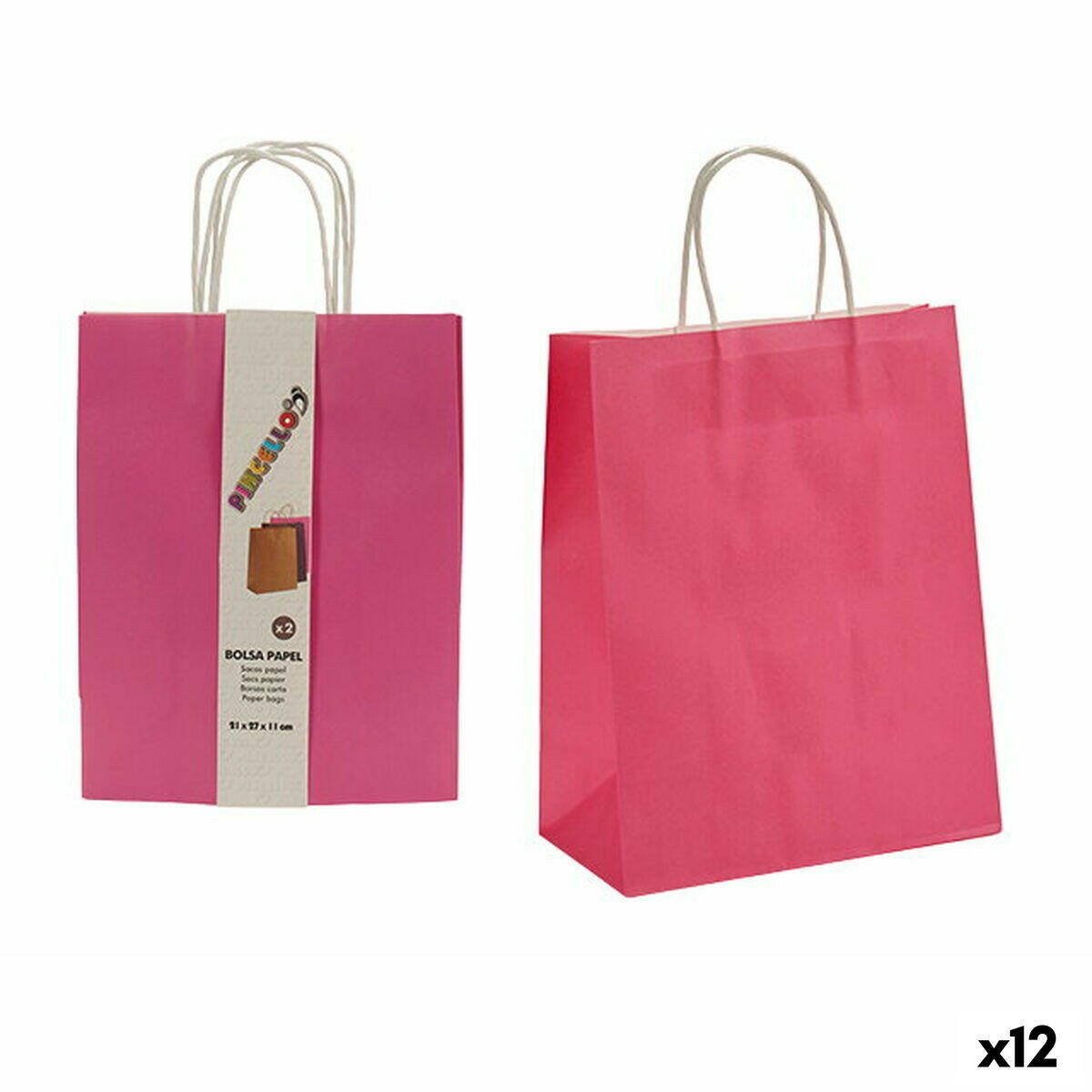 Set of Bags Pincello 1703692 Pink 11 x 36 x 21 cm Paper (12 Units) -  Office and stationery, Envelopes and postal supplies -  Pincello.
