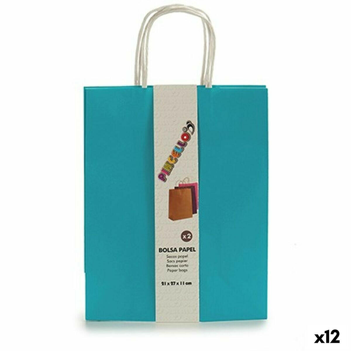 Set of Bags Pincello 1703696 Blue 11 x 36 x 21 cm Paper (12 Units) -  Office and stationery, Envelopes and postal supplies -  Pincello.