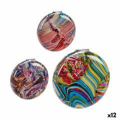 Pocket Mirror Crystal Plastic 8 x 2,4 x 8 cm (12 Units) -  Beauty, Utensils and accessories -  BigBuy Home.