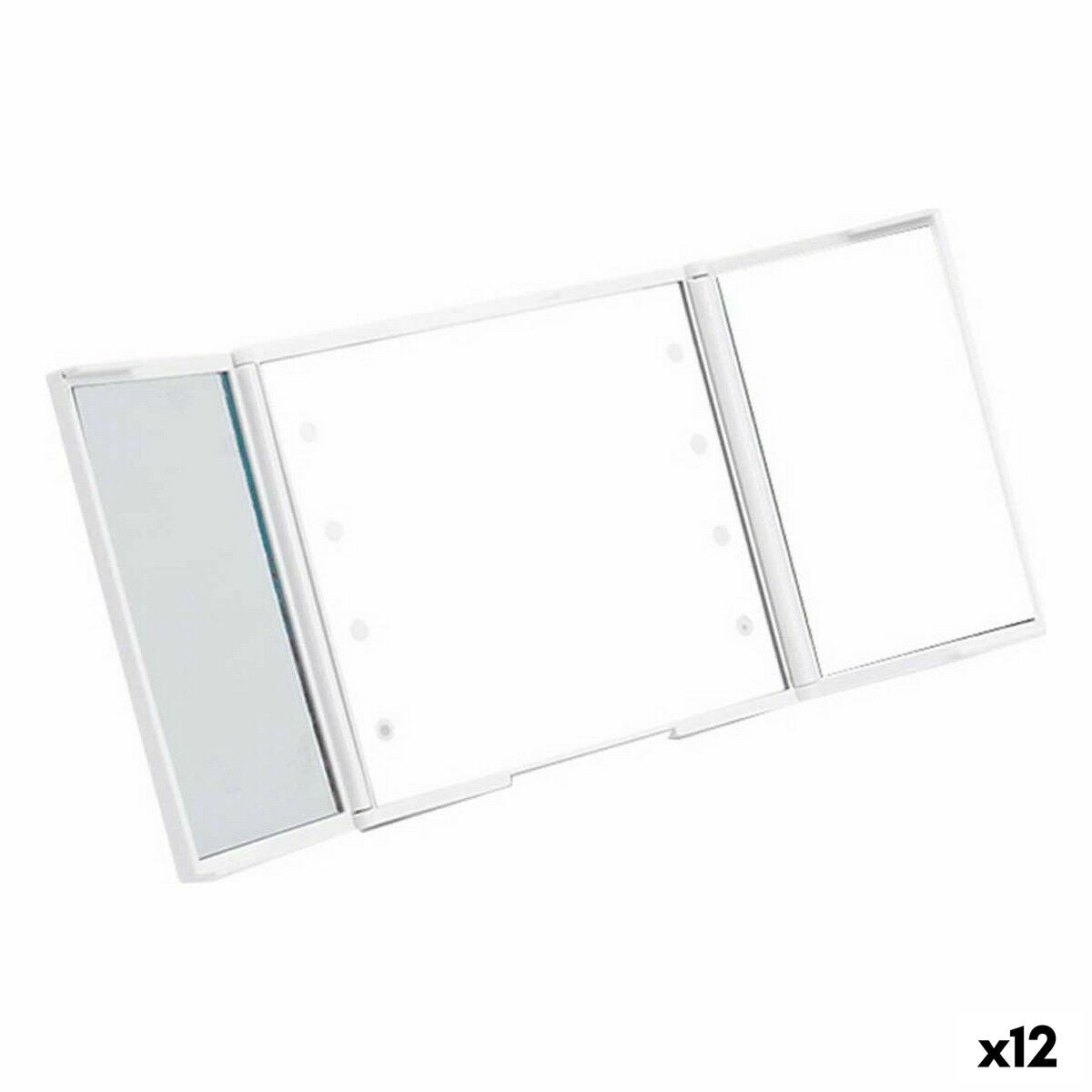 Pocket Mirror Berilo YXL2150-CC01 YXL2150-CC01 White ABS 1,5 x 9,5 x 11,5 cm LED Light (12 Units) -  Beauty, Utensils and accessories -  Berilo.