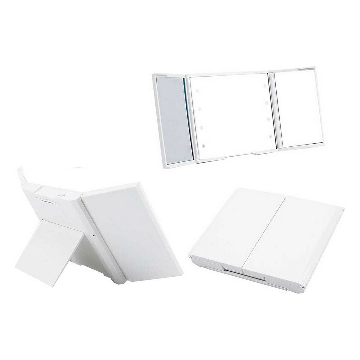 Pocket Mirror Berilo YXL2150-CC01 YXL2150-CC01 White ABS 1,5 x 9,5 x 11,5 cm LED Light (12 Units) -  Beauty, Utensils and accessories -  Berilo.