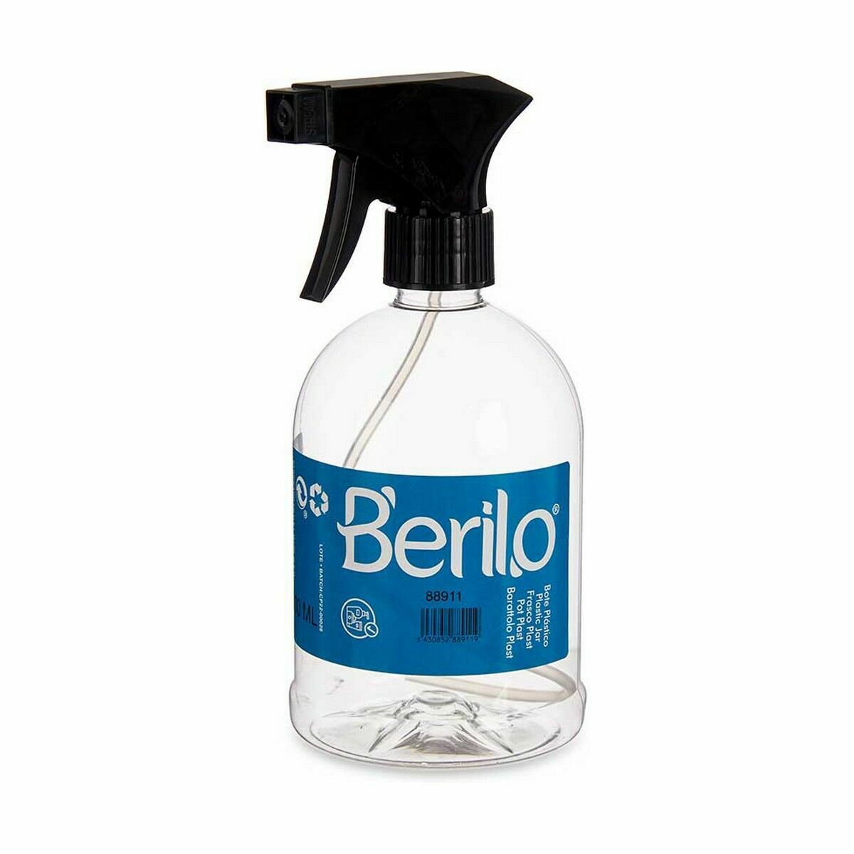 Atomiser Bottle Berilo SE1205-ROCIADOR SE1205-ROCIADOR Black Transparent Plastic 500 ml (12 Units) -  Beauty, Hair care -  Berilo.