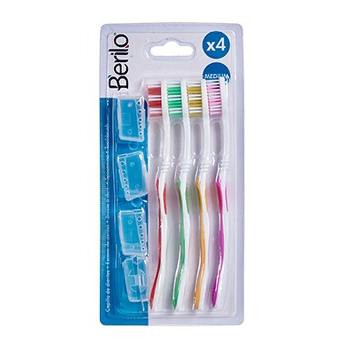 Toothbrush Berilo AR1410003 AR1410003 Yellow Blue Red Green (12 Units) -  Health and personal care, Oral care -  Berilo.