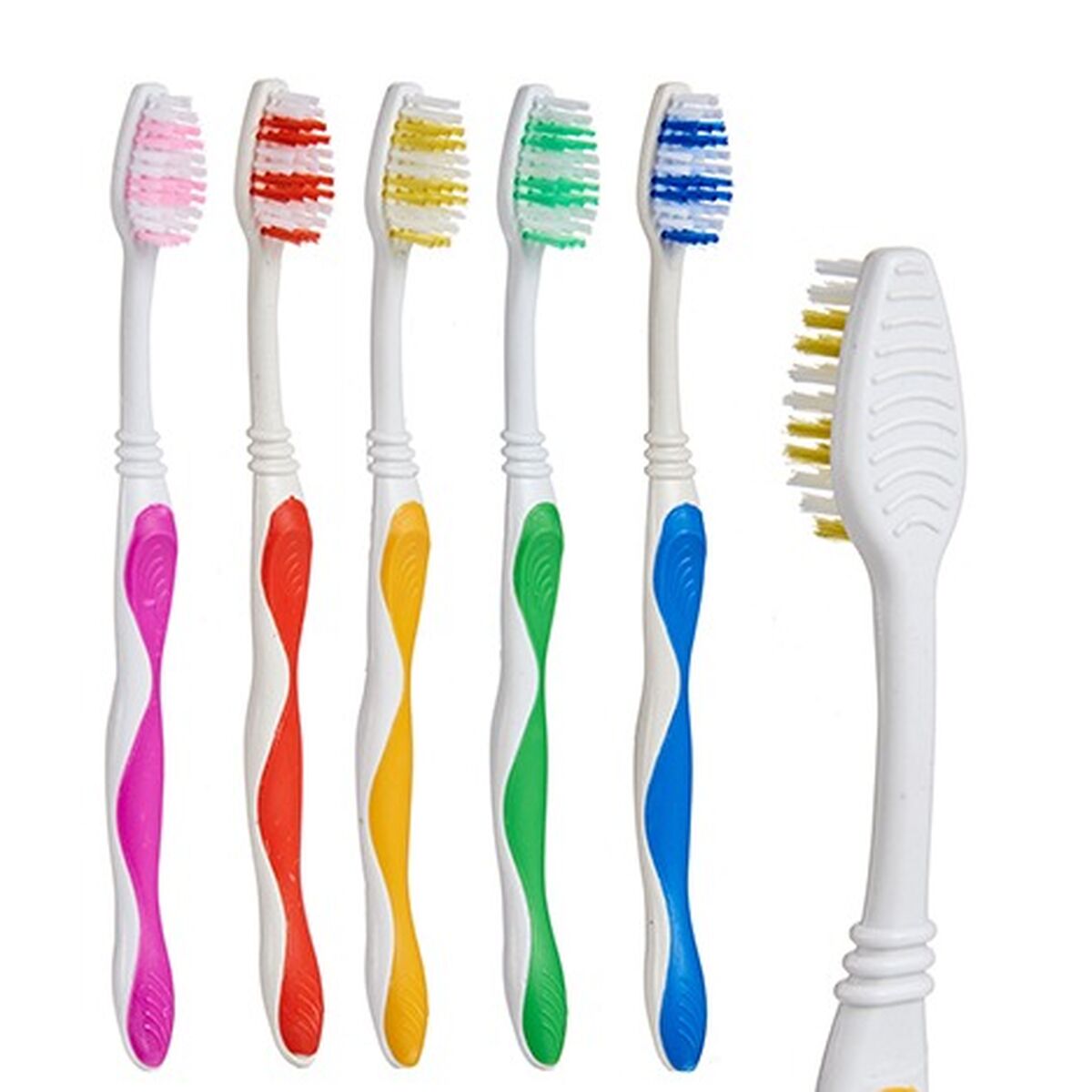 Toothbrush Berilo 29100288 29100288 Yellow Blue Red Green (12 Units) -  Health and personal care, Oral care -  Berilo.