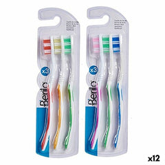 Toothbrush Berilo 29100288 29100288 Yellow Blue Red Green (12 Units) -  Health and personal care, Oral care -  Berilo.