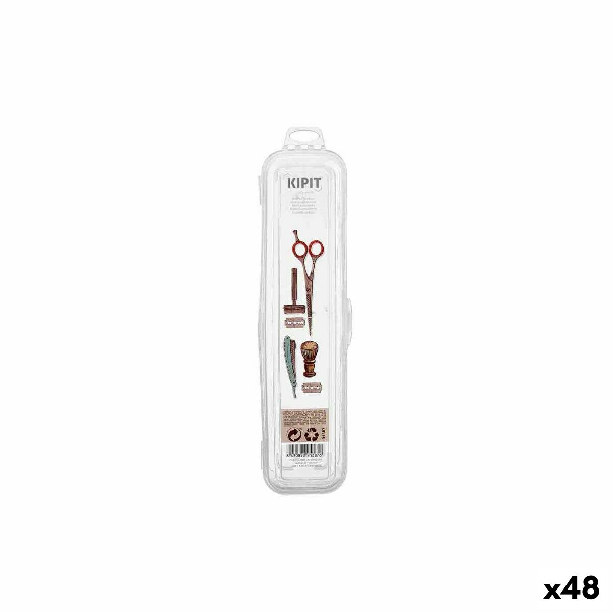 Case Kipit 2 2 Transparent Travel Shaving Set (48 Units) -  Beauty, Utensils and accessories -  Kipit.