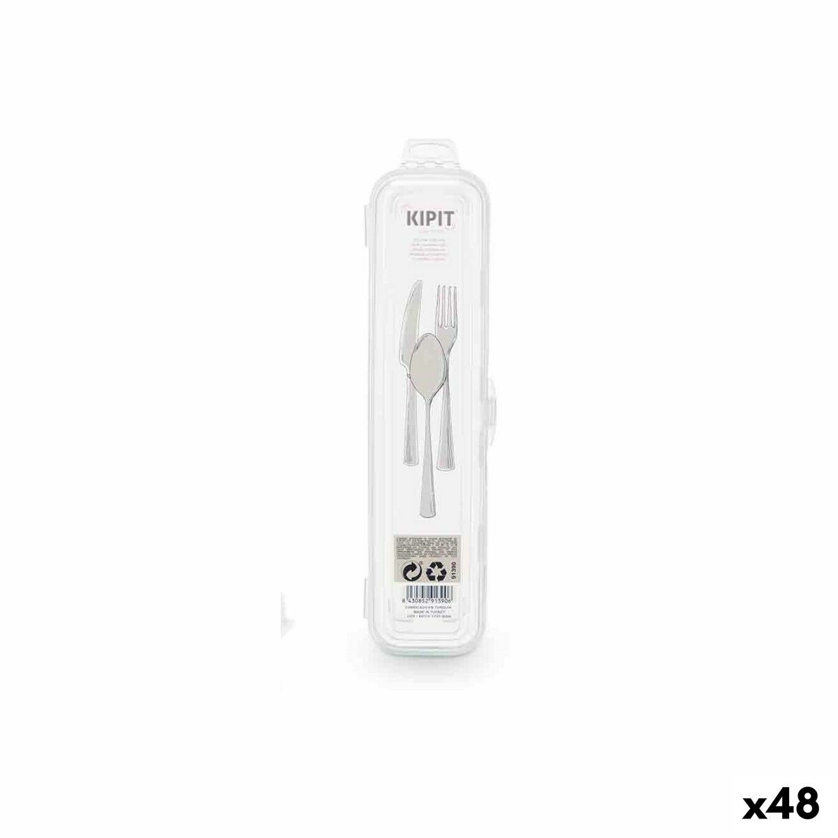 Case Kipit 5 5 Transparent Pieces of Cutlery Travel (48 Units) -  Beauty, Utensils and accessories -  Kipit.