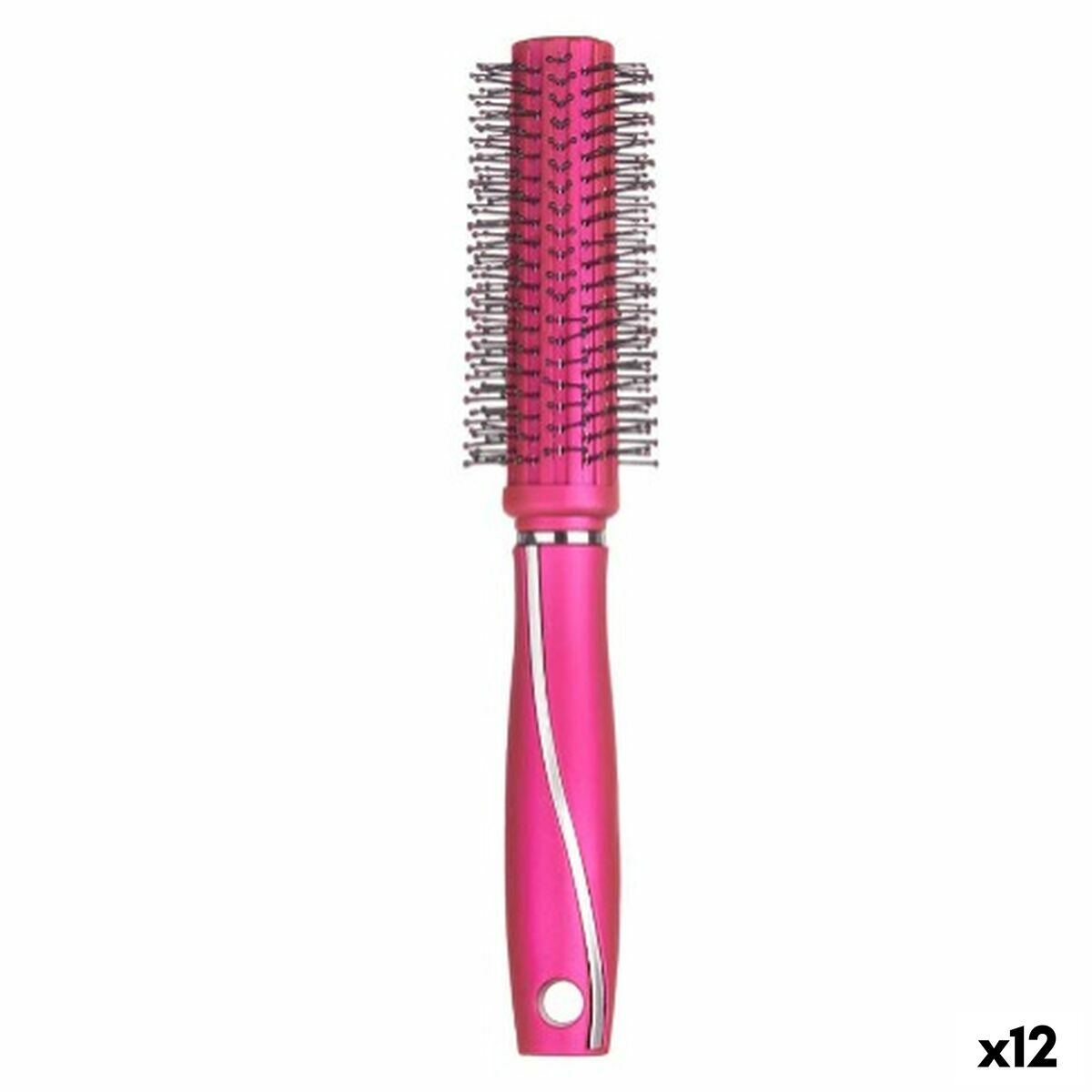 Round Brush Berilo 354 354 Fuchsia Silicone Plastic (12 Units) -  Beauty, Hair care -  Berilo.