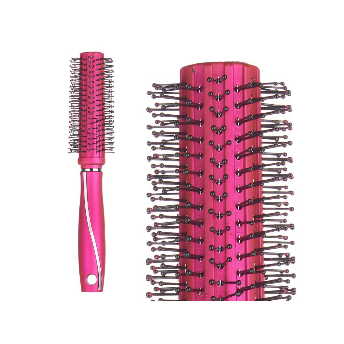 Round Brush Berilo 354 354 Fuchsia Silicone Plastic (12 Units) -  Beauty, Hair care -  Berilo.