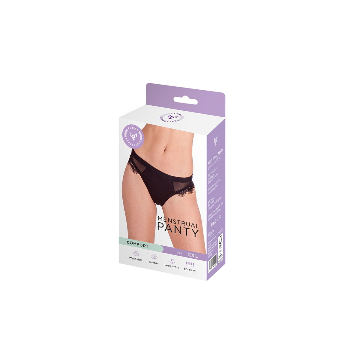 Menstrual panties Femme Republique Black -  Clothing, Women -  Femme Republique.