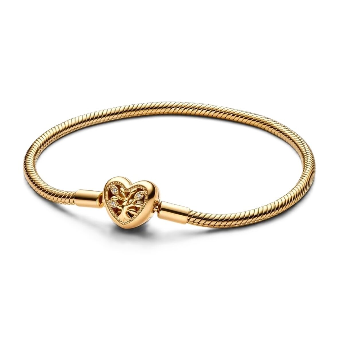 Ladies' Bracelet Pandora FAMILY TREE HEART CLASP SNAKE CHAIN - SIZE 20 20 cm Golden -  Jewellery, Women -  Pandora.