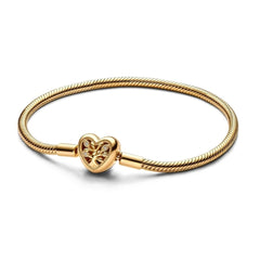 Ladies' Bracelet Pandora FAMILY TREE HEART CLASP SNAKE CHAIN - SIZE 20 20 cm Golden -  Jewellery, Women -  Pandora.