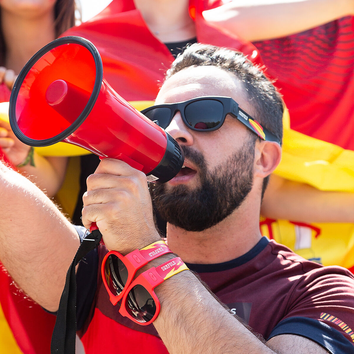 Roll-up sunglasses Sunfold Spain Red -  Sports and outdoors, Products for fans -  Sunfold.