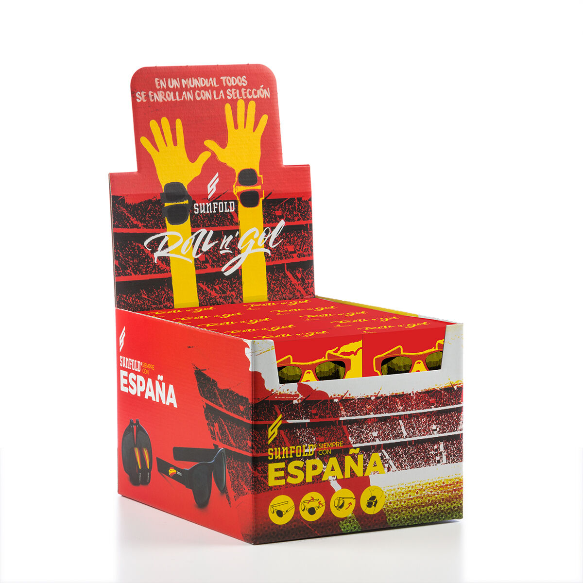 Roll-up sunglasses Sunfold Spain Red -  Sports and outdoors, Products for fans -  Sunfold.