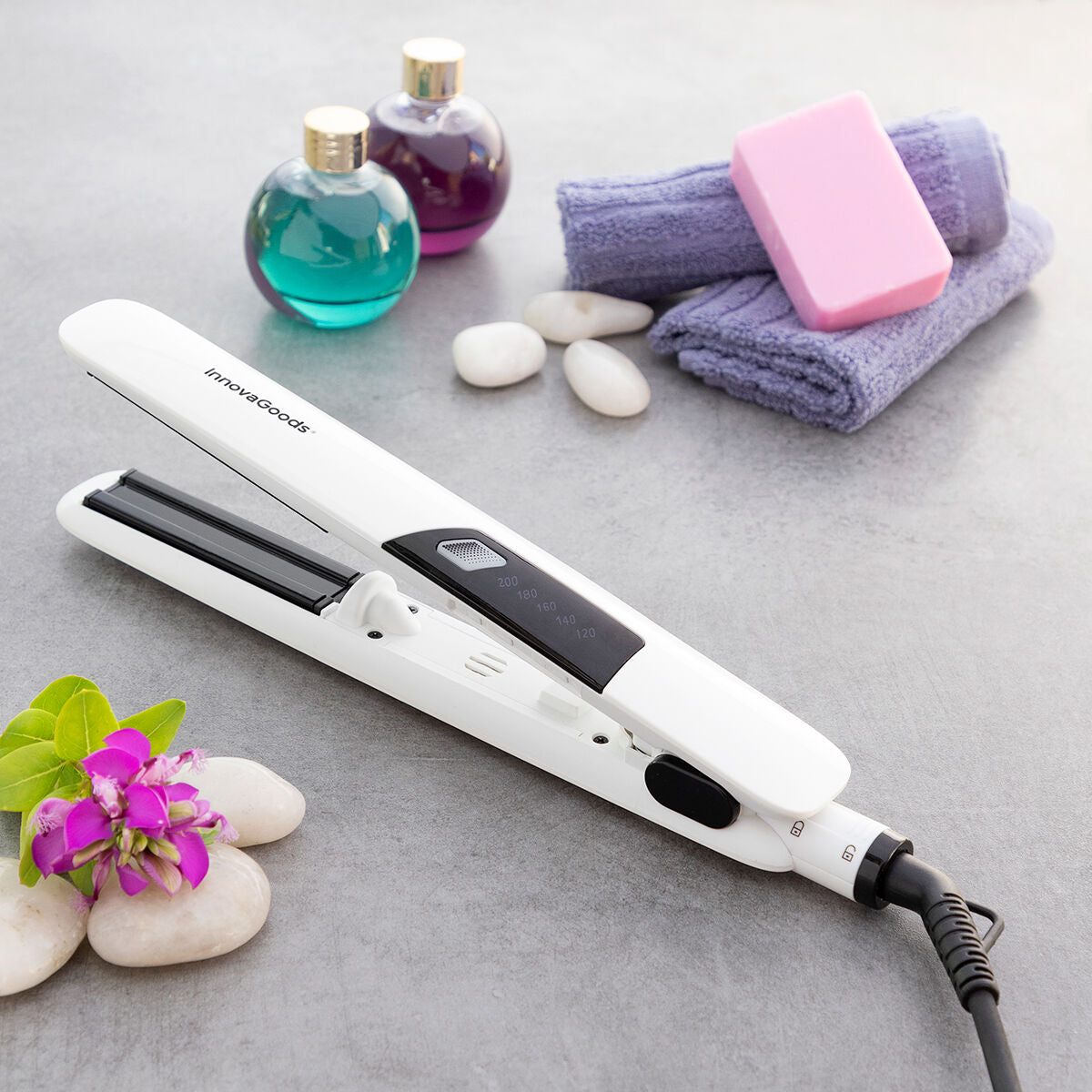 Ceramic Hair Iron with Steam Stemio InnovaGoods 36 W -  Beauty, Hair care -  InnovaGoods.