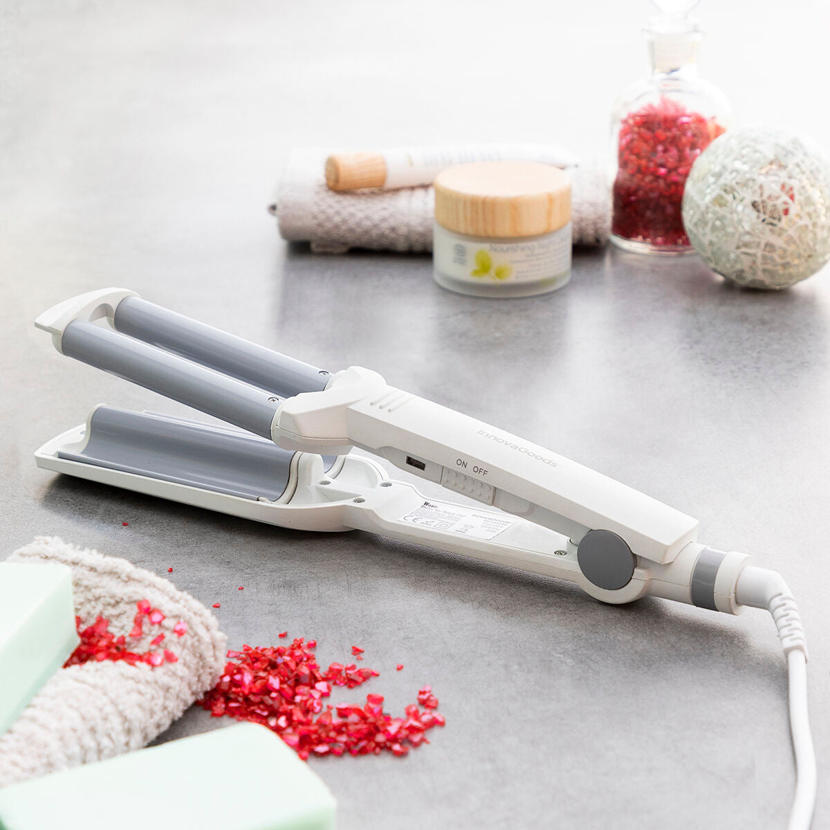 Ceramic Hair Iron for Creating Waves Wavio InnovaGoods 55 W -  Beauty, Hair care -  InnovaGoods.