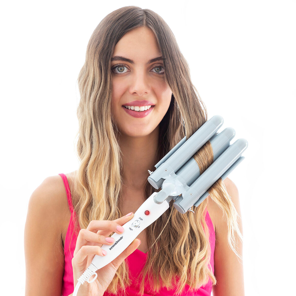 Triple Ceramic Styling Curling Iron Triler InnovaGoods -  Beauty, Hair care -  InnovaGoods.