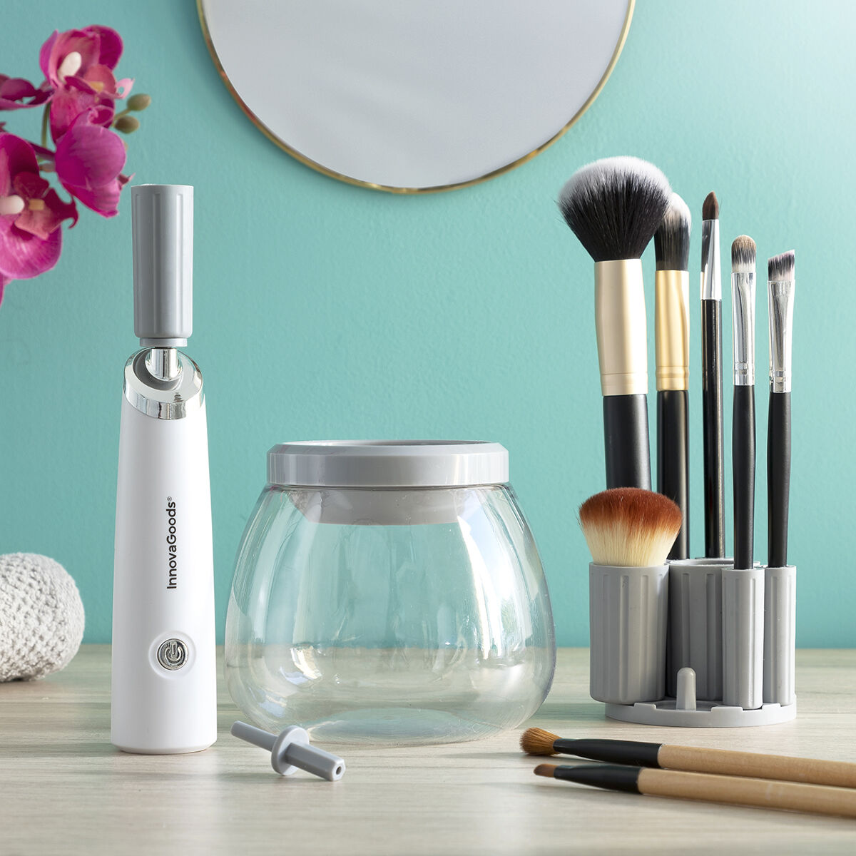 Automatic Make-up Brush Cleaner and Dryer Maklin InnovaGoods -  Beauty, Utensils and accessories -  InnovaGoods.