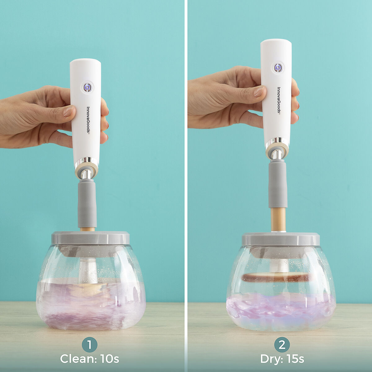 Automatic Make-up Brush Cleaner and Dryer Maklin InnovaGoods -  Beauty, Utensils and accessories -  InnovaGoods.