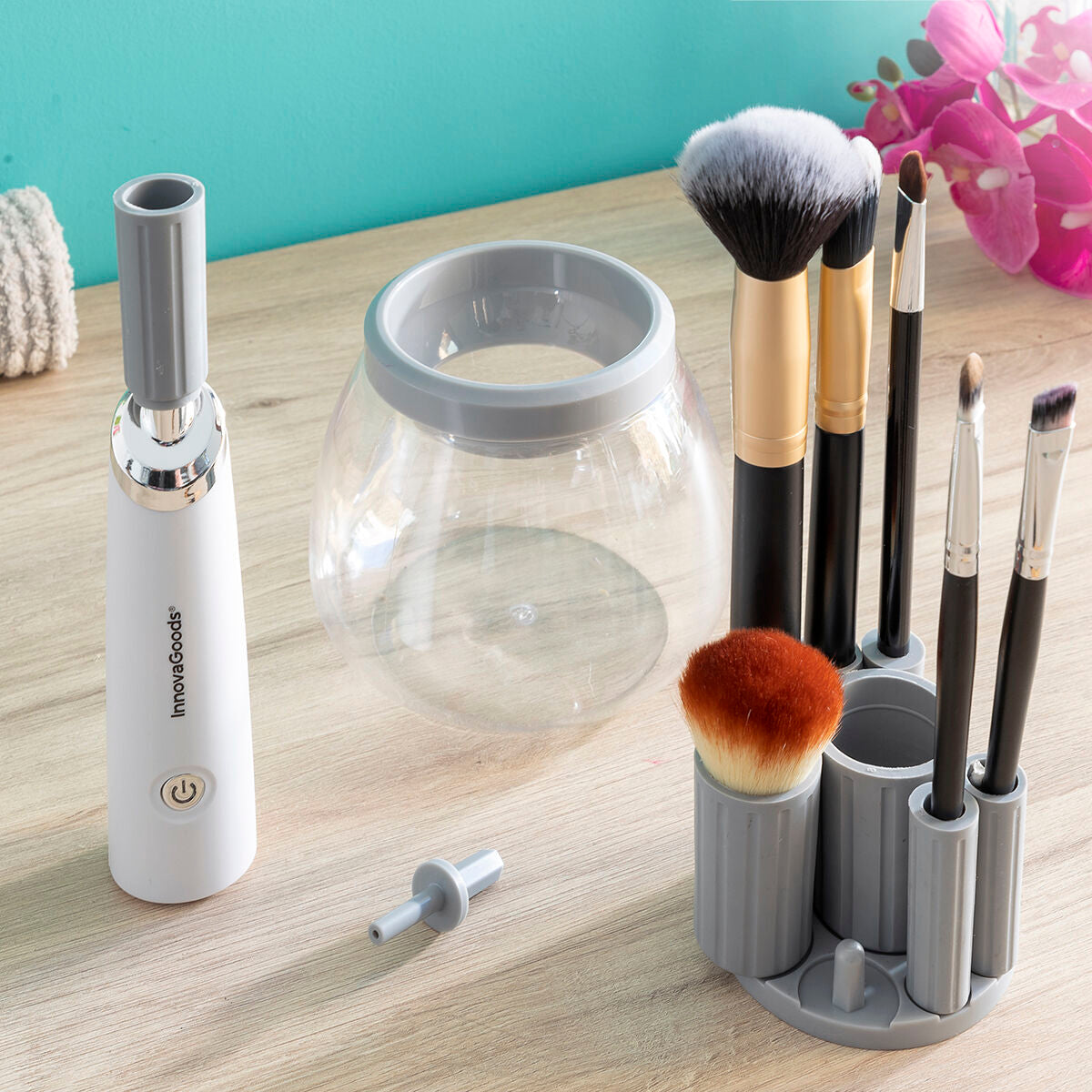 Automatic Make-up Brush Cleaner and Dryer Maklin InnovaGoods -  Beauty, Utensils and accessories -  InnovaGoods.